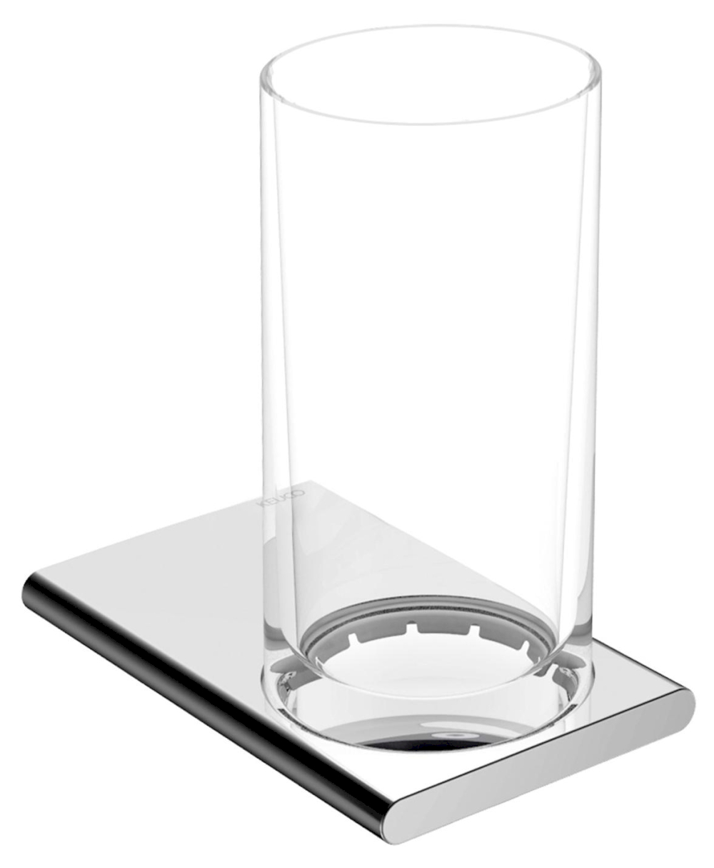 Glashalter Edition 400 kpl.m.Echtkristall-Glas verchromt Keuco