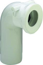Uni-WC-Anschlussbogen Viega DN 100 230mm 90 Grad, m.Rückstauklappe, weiss-alpin
