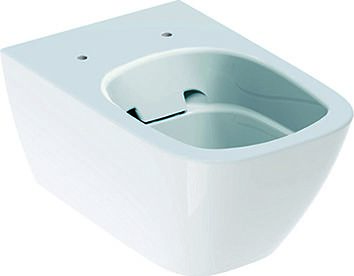 Wand-WC Tiefspüler Smyle Square geschl. Form Rimfree weiss Geberit