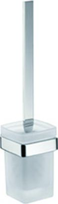 Bürstengarnitur Loft Edelstahl-Optik Glasteil Kristallglas satiniert Emco