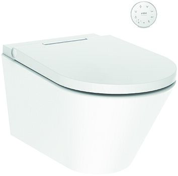 One Plus Dusch-WC komplett wandhängend f.UP-Spülkasten weiss AXENT