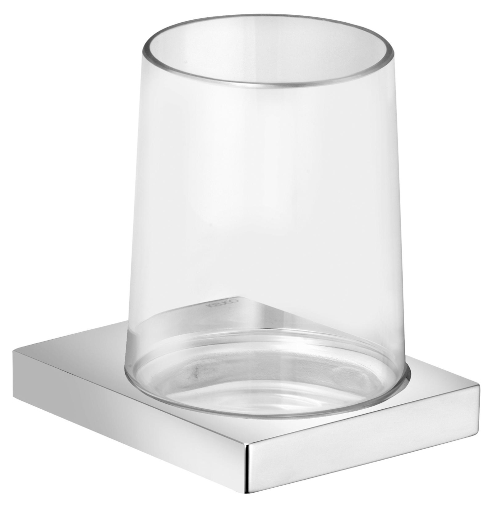 Glashalter Edition 11 verchromt mit Kristallglas klar Keuco