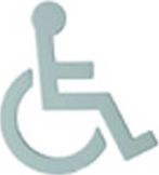 Symbol Hewi Rollstuhlfahrer selbstklebend reinweiss