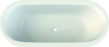 Kombiwhirlpool-Ovalwanne basic Acryl l. derby 180x80cm Ab/Überl.mittig weiss VIG