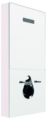 VIGOUR individ.5.0 WC Modul zu Wand-WC Hartglas Taupe-edelstahl pneumatisch