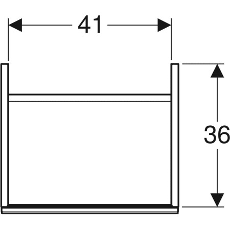 Acanto Unterschrank f. HWB, m. 1 Tür 44,5x53,5x37,5cm, weiß