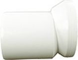 Uni-WC-Anschlusstutzen 155mm weiss m.exzentrischer Muffe, aus Kunststoff