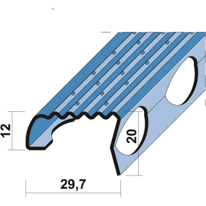Protektor 2000 Treppenkantenprofil Edelstahl B=29,7 mm L=120 cm
